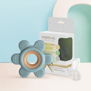 Silicone-Wood Teether – Flower