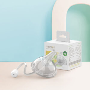 Silicone Off-center Sippy Nipple with Weighted Straw